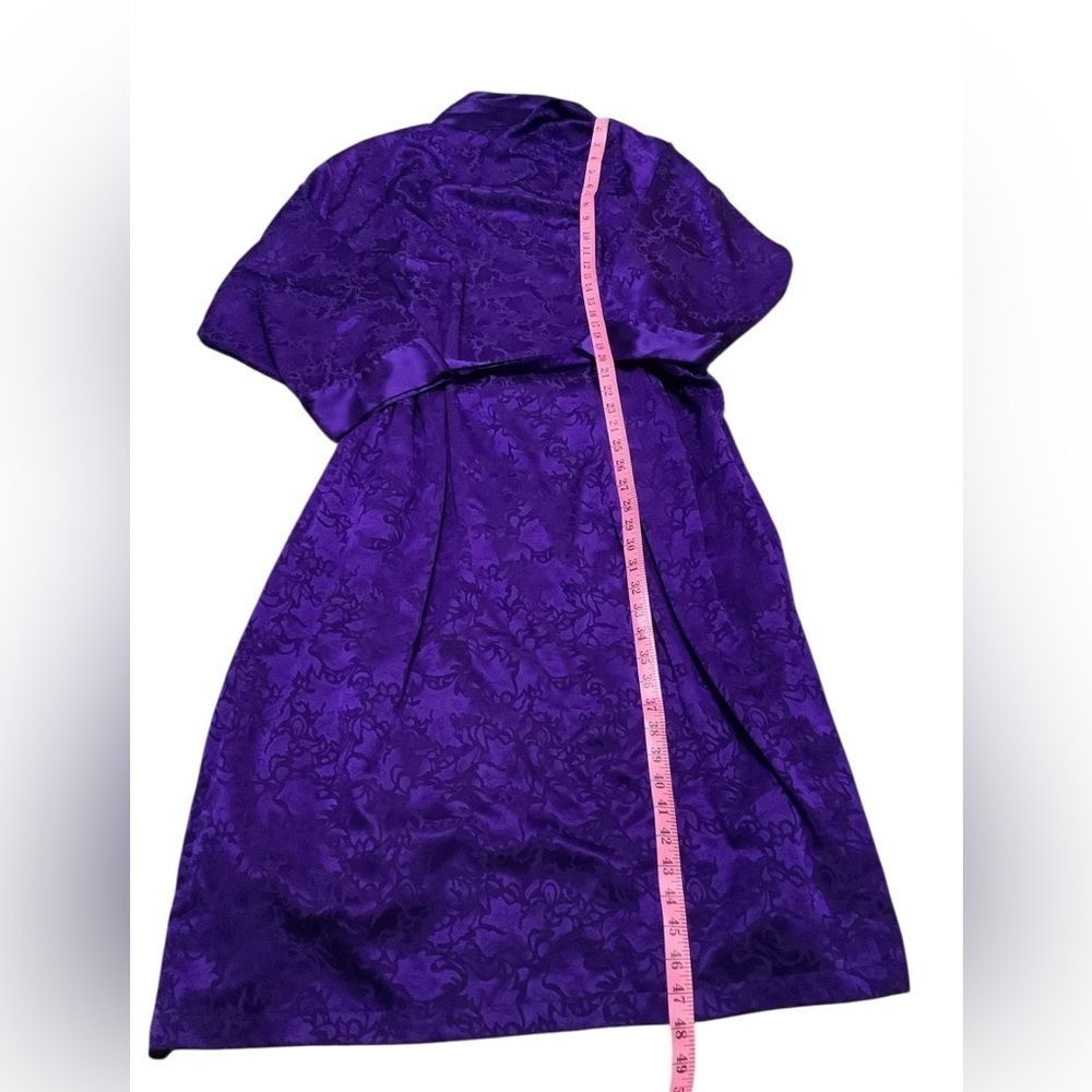 Vintage Victoria secret gold label Elegant Purple Satin glam robe - Picture 5 of 5